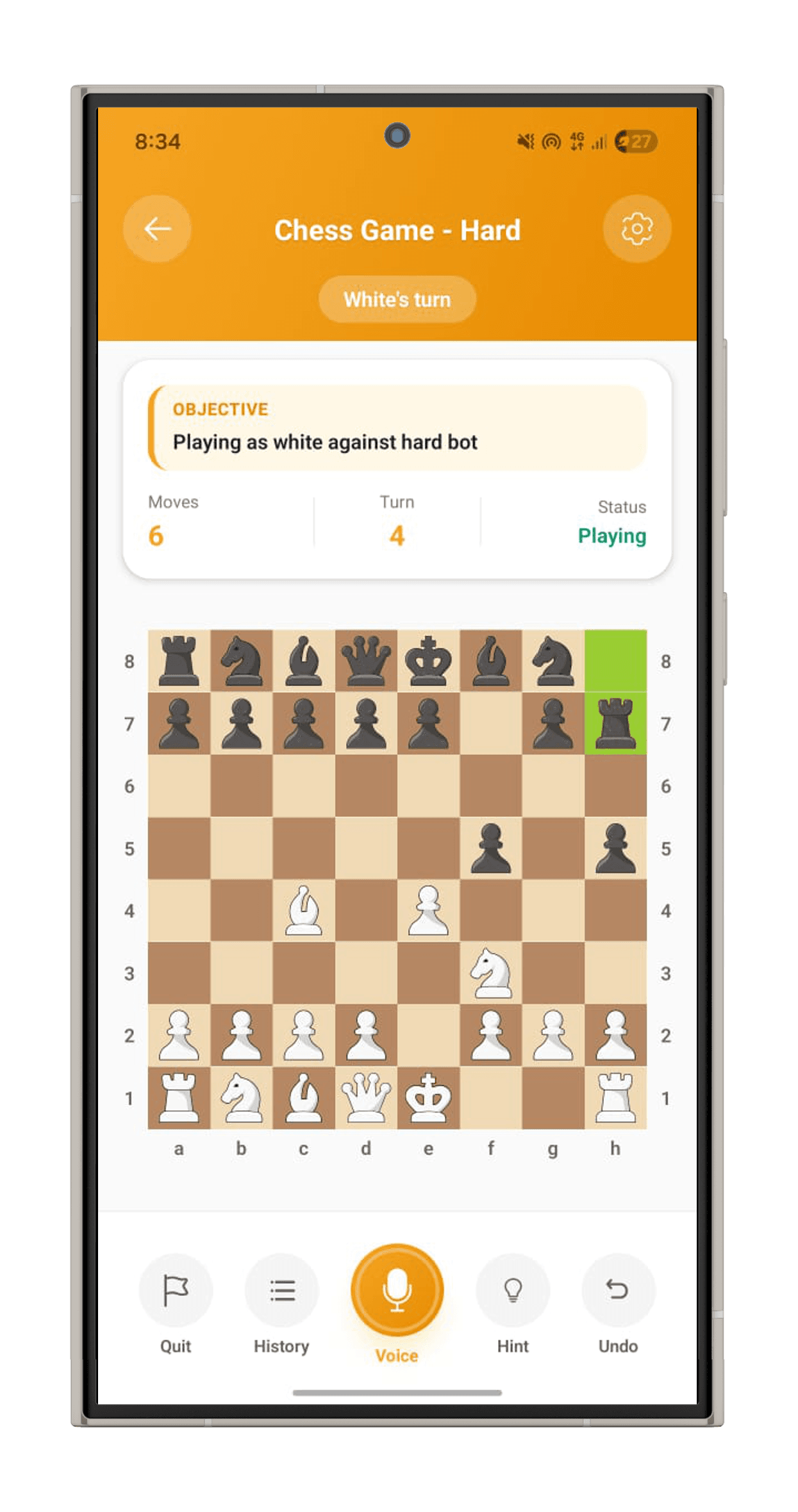 VoiceMate Chess App Screen